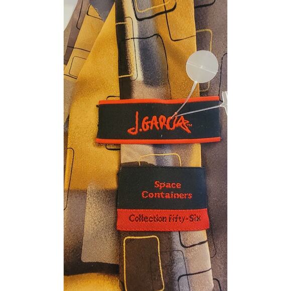 Jerry Garcia Tie Mens Gold Brown Limited Edition Painting Rustic Artist - Picture 4 of 4